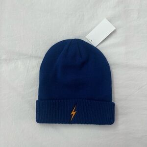 AVIATOR NATION Blue Beanie with Lightning Bolt